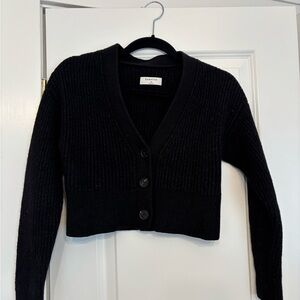 Babaton Black Classic V-Neck Cardigan